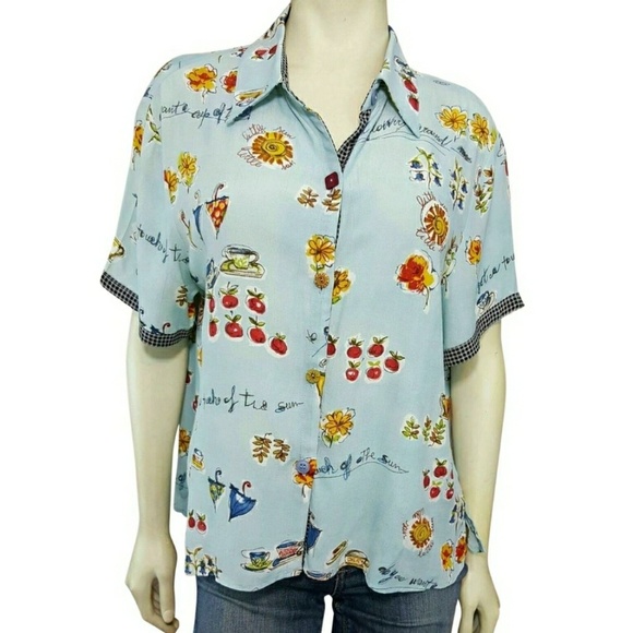 Carole Anderson Tops - Carol Anderson Whimsy Blouse Top Button-up